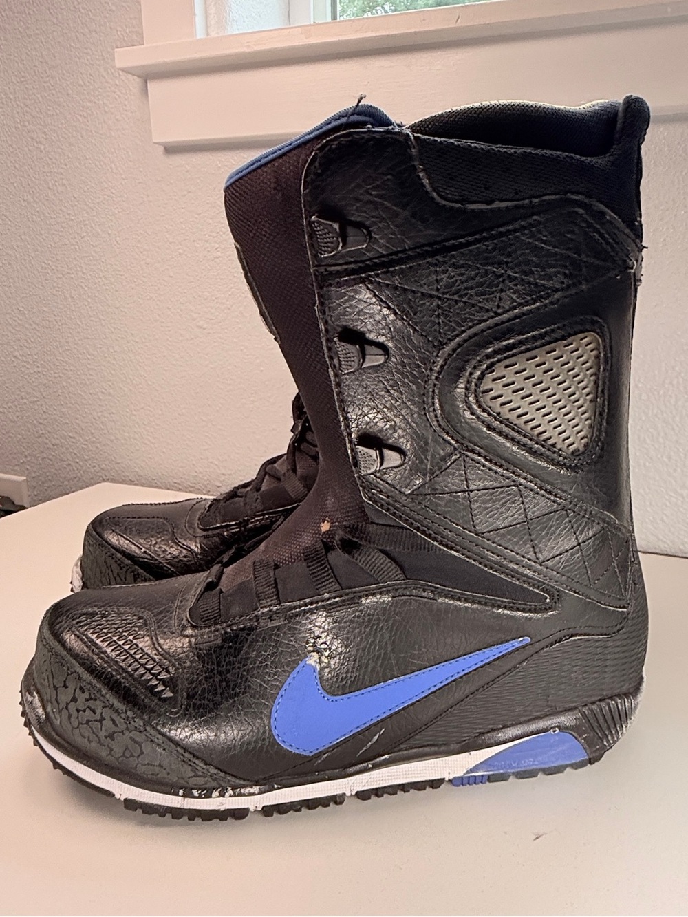 Nike Zoom Kaiju Snowboard Boots Black Blue Mens 11.5 Y2K RARE DISCONTINUED